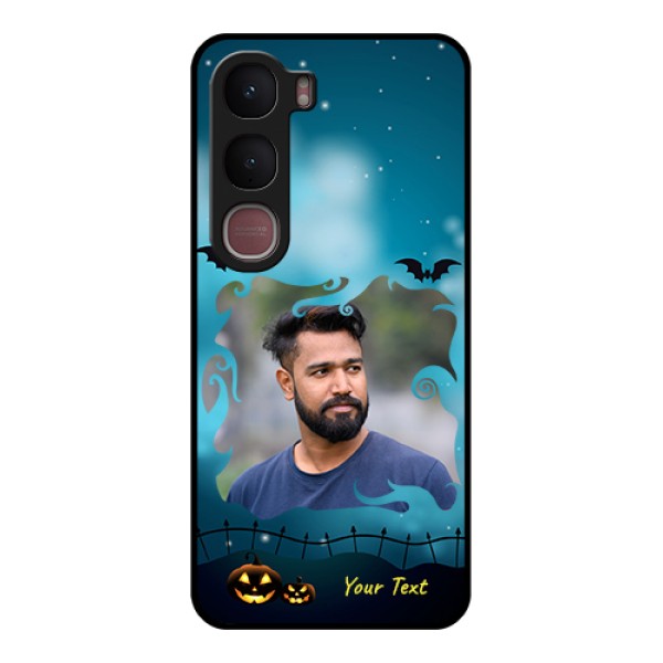 Vivo Y31 5G Custom Glass Phone Case - Halloween Frame Design