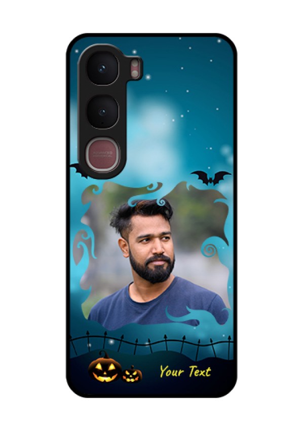 Vivo Y31 5G Custom Glass Phone Case - Halloween Frame Design