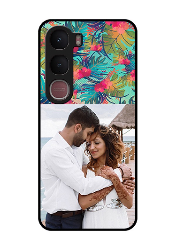 Vivo Y31 5G Custom Glass Phone Case - Watercolor Floral Design