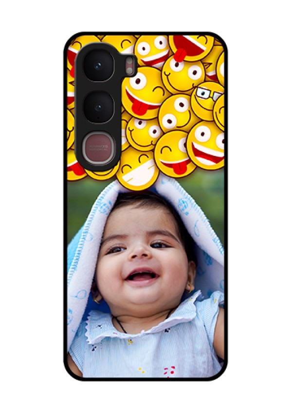 Vivo Y31 5G Custom Glass Phone Case - With Smiley Emoji Design