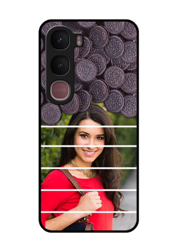 Vivo Y31 5G Custom Glass Phone Case - With Oreo Biscuit Design