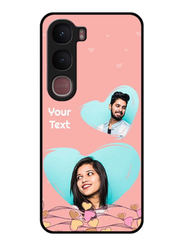 Custom Vivo Y31 5G Custom Glass Phone Case - Love Doodle Design