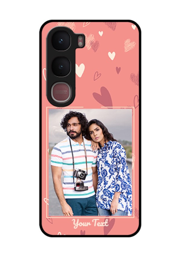 Vivo Y31 5G Custom Glass Phone Case - Love Doodle Art Design