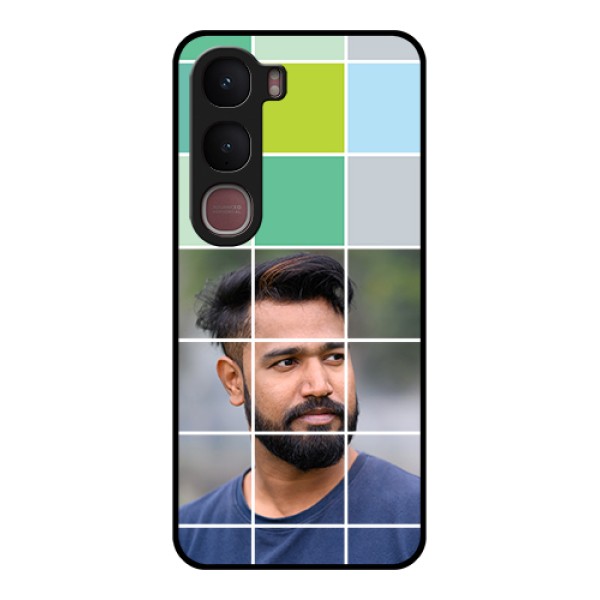 Vivo Y31 5G Custom Glass Phone Case - With White Box Pattern