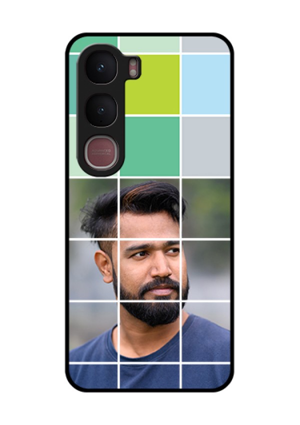 Vivo Y31 5G Custom Glass Phone Case - With White Box Pattern
