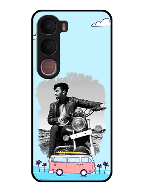 Custom Vivo Y31 5G Custom Glass Phone Case - Travel & Adventure Design