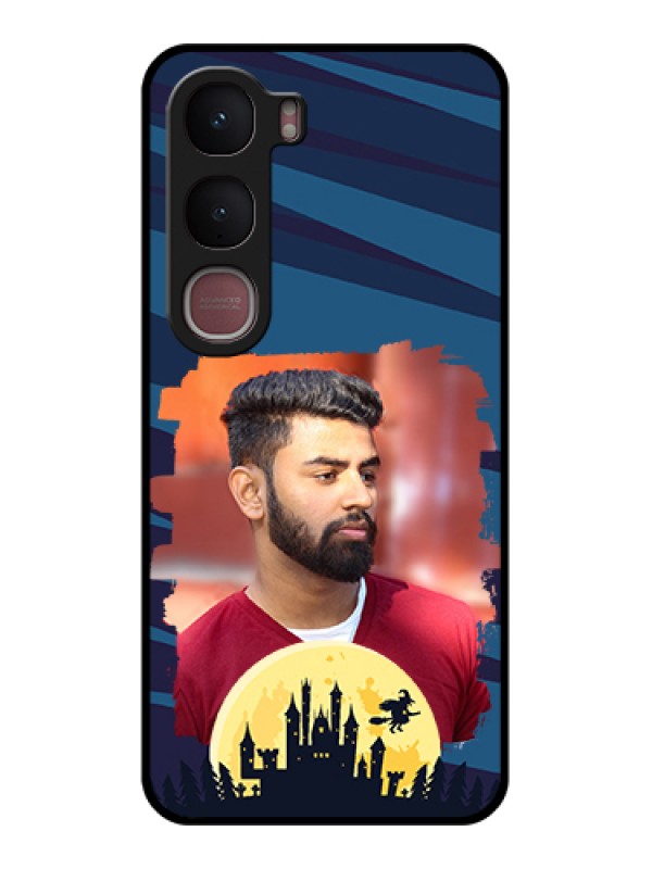 Custom Vivo Y31 5G Custom Glass Phone Case - Halloween Witch Design