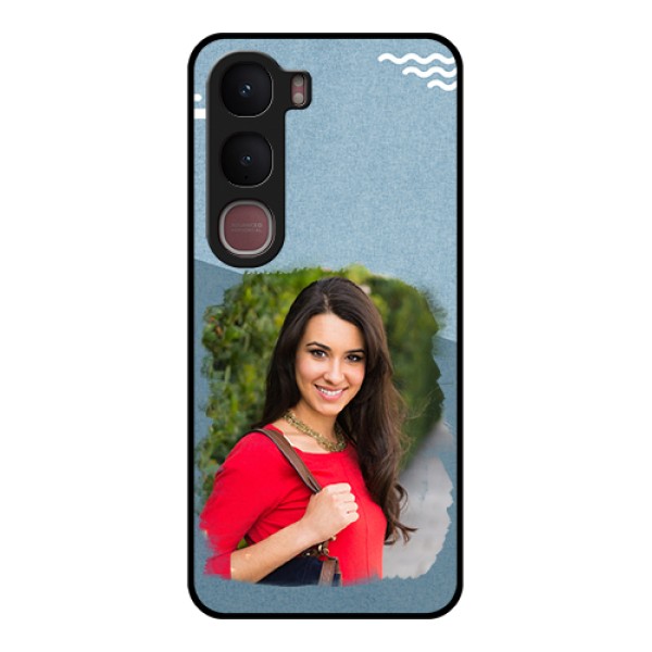 Vivo Y31 5G Custom Glass Phone Case - Grunge Line Art Design