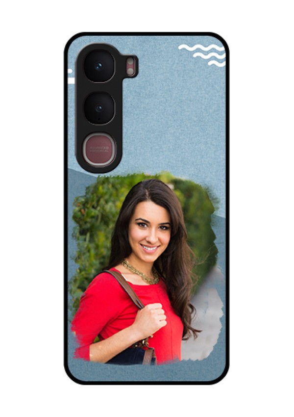 Vivo Y31 5G Custom Glass Phone Case - Grunge Line Art Design