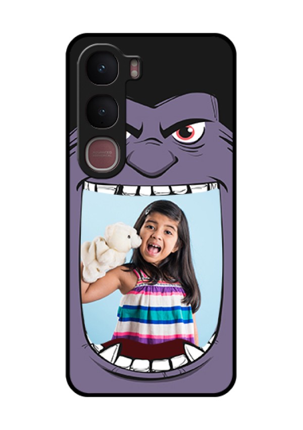 Vivo Y31 5G Custom Glass Phone Case - Angry Monster Design