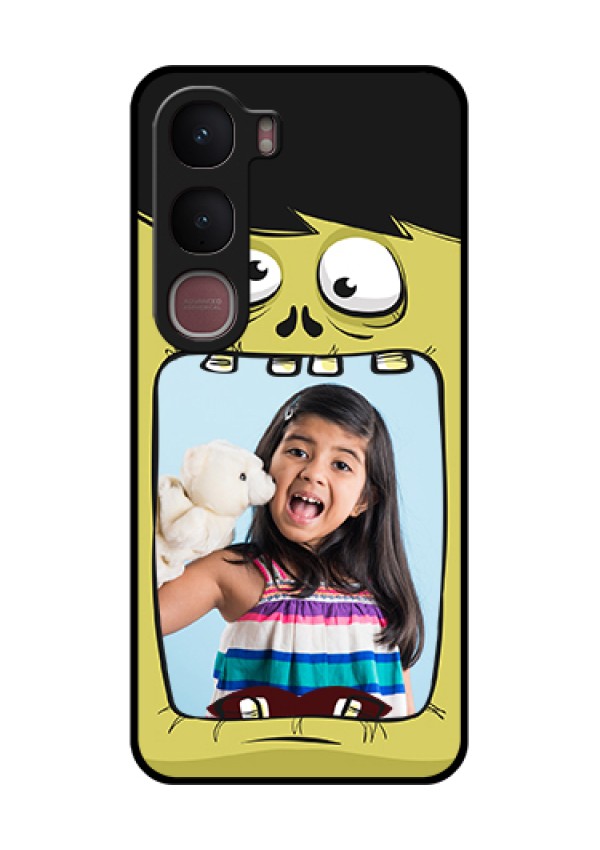 Vivo Y31 5G Custom Glass Phone Case - Cartoon Monster Back Case Design
