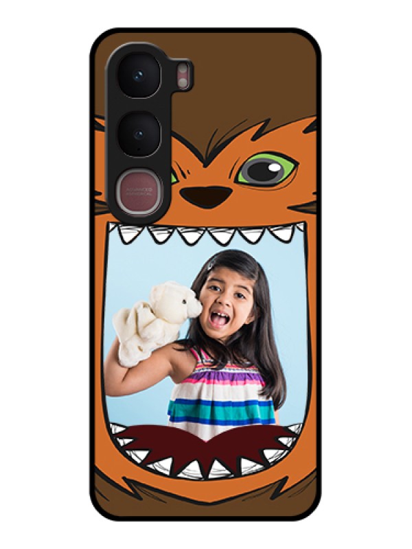 Custom Vivo Y31 5G Custom Glass Phone Case - Owl Monster Back Case Design