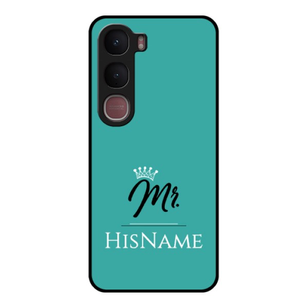 Vivo Y31 5G Custom Glass Phone Case - Mr With Name Design