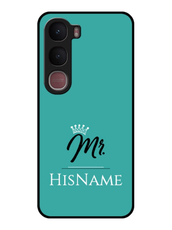 Custom Vivo Y31 5G Custom Glass Phone Case - Mr With Name Design