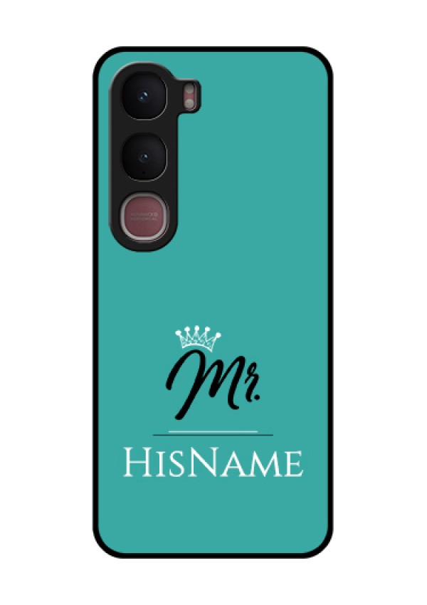 Vivo Y31 5G Custom Glass Phone Case - Mr With Name Design