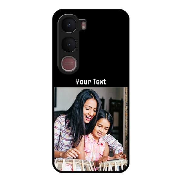 Vivo Y31 5G Custom Glass Phone Case - Photo With Name Design
