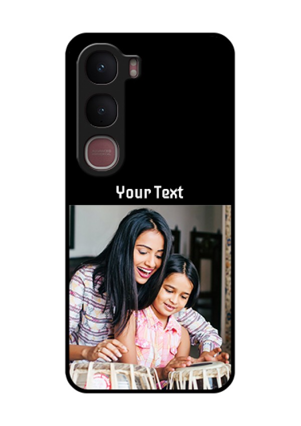 Vivo Y31 5G Custom Glass Phone Case - Photo With Name Design