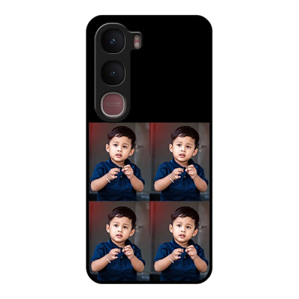 Vivo Y31 5G Custom Glass Phone Case - 4 Image Holder Design