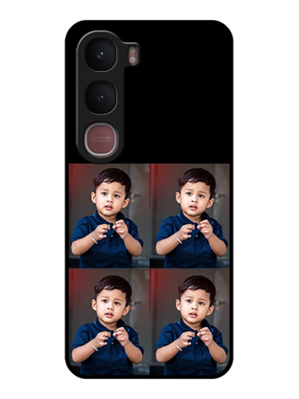 Custom Vivo Y31 5G Custom Glass Phone Case - 4 Image Holder Design