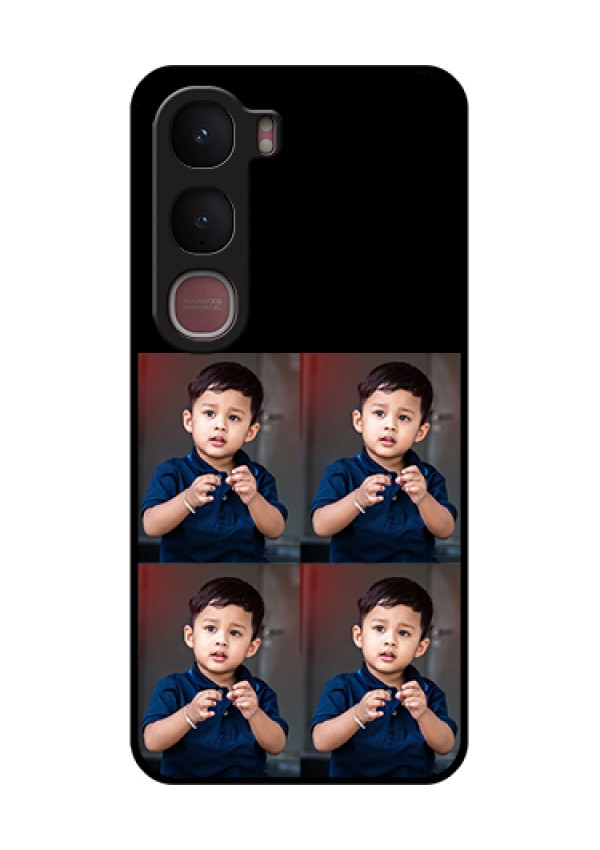 Vivo Y31 5G Custom Glass Phone Case - 4 Image Holder Design