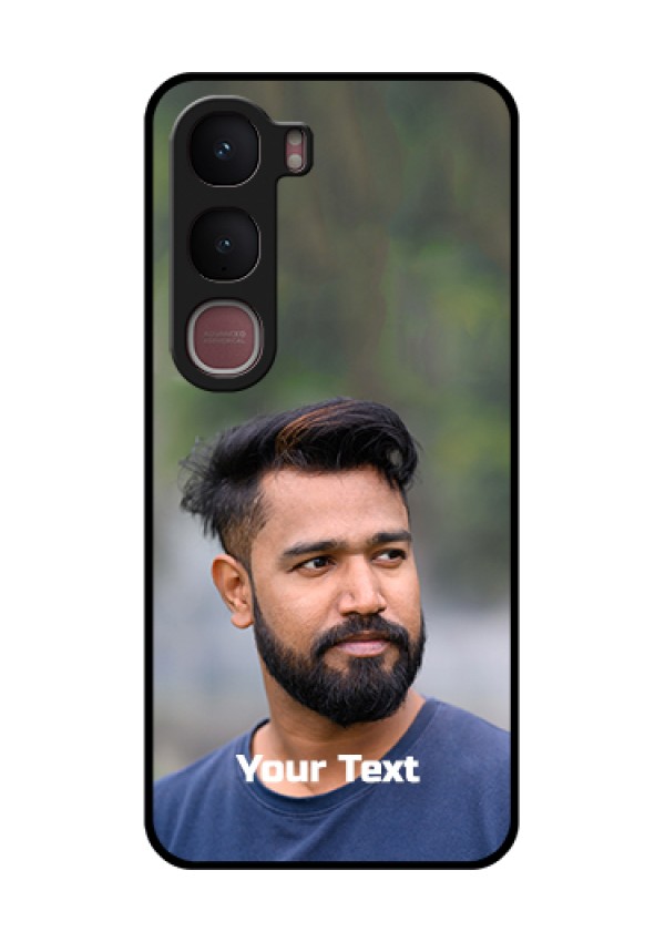 Vivo Y31 5G Custom Glass Phone Case - Photo With Text Design