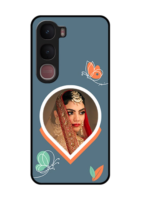 Vivo Y31 5G Custom Glass Phone Case - Droplet Butterflies Design