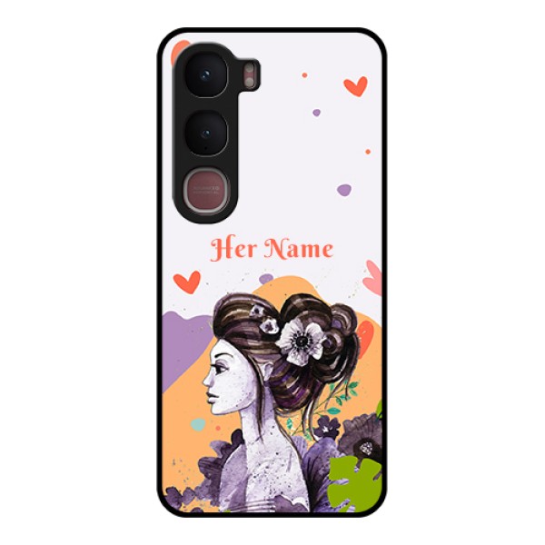 Vivo Y31 5G Custom Glass Phone Case - Woman And Nature Design