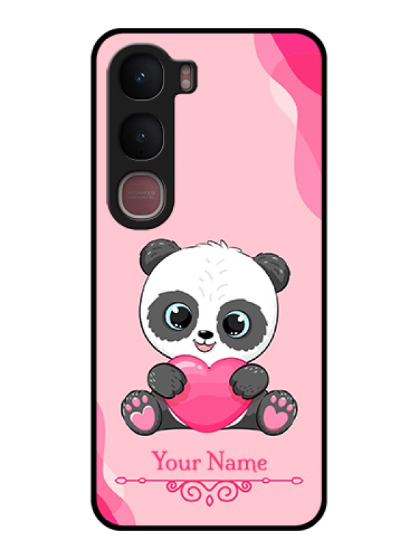 Custom Vivo Y31 5G Custom Glass Phone Case - Cute Panda Design