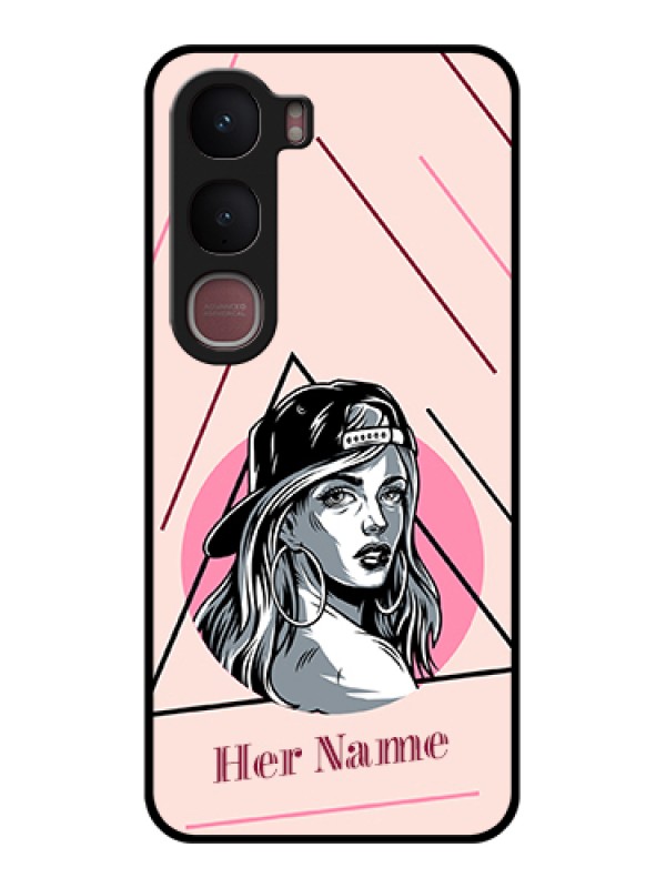 Custom Vivo Y31 5G Custom Glass Phone Case - Rockstar Girl Design