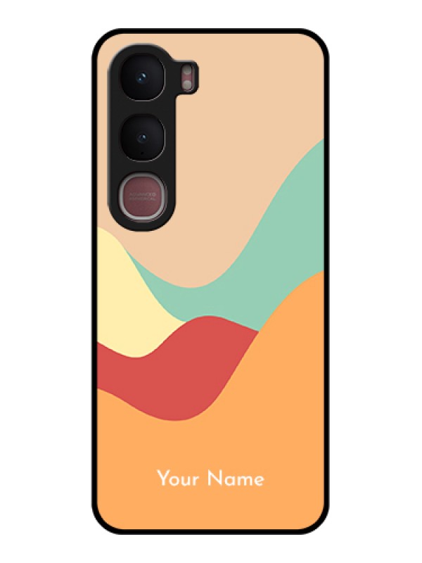 Custom Vivo Y31 5G Custom Glass Phone Case - Ocean Waves Multi - Colour Design