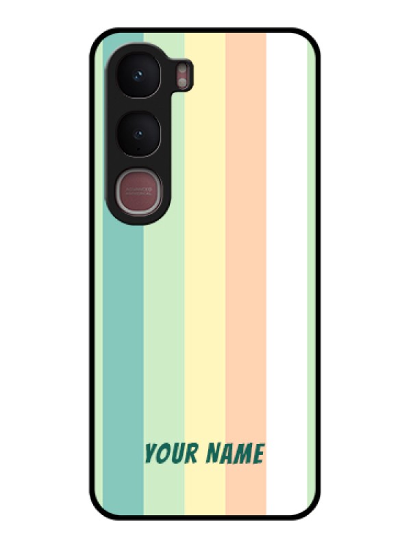Custom Vivo Y31 5G Custom Glass Phone Case - Multi - Colour Stripes Design