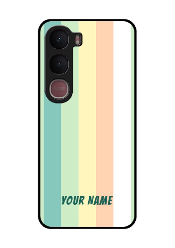 Vivo Y31 5G Custom Glass Phone Case - Multi - Colour Stripes Design