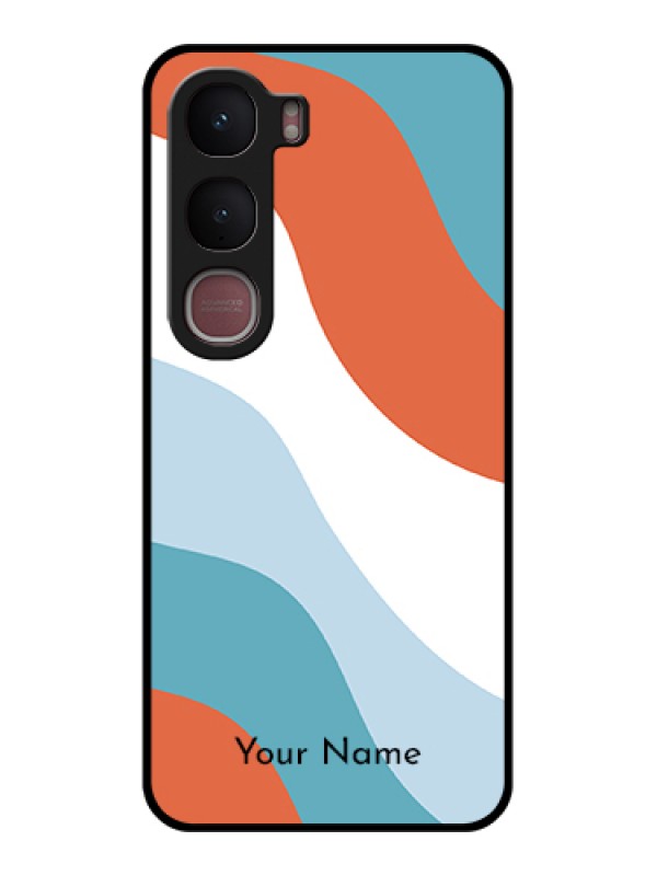 Custom Vivo Y31 5G Custom Glass Phone Case - Coloured Waves Design