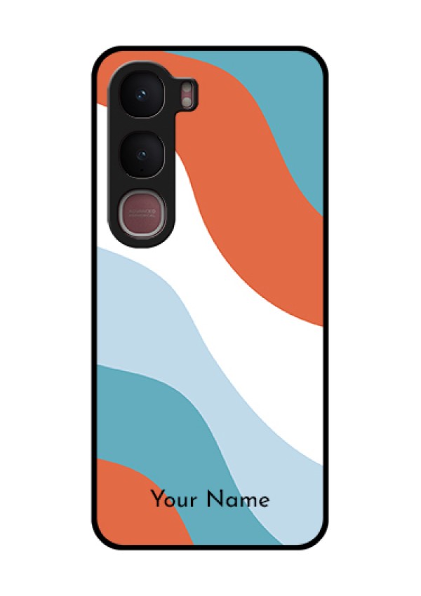 Vivo Y31 5G Custom Glass Phone Case - Coloured Waves Design