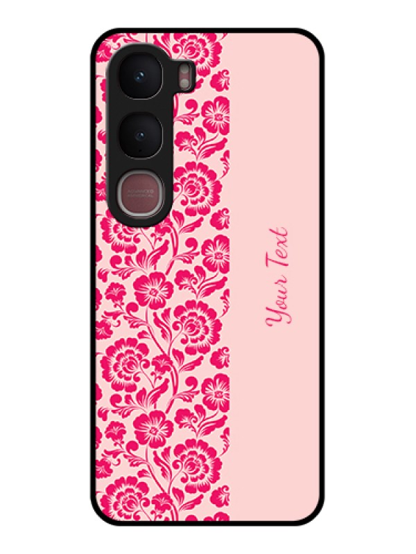 Custom Vivo Y31 5G Custom Glass Phone Case - Attractive Floral Pattern Design