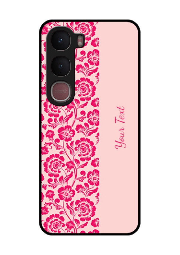 Vivo Y31 5G Custom Glass Phone Case - Attractive Floral Pattern Design