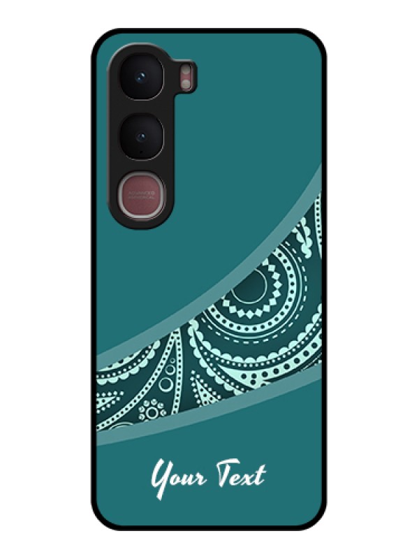 Custom Vivo Y31 5G Custom Glass Phone Case - Semi Visible Floral Design