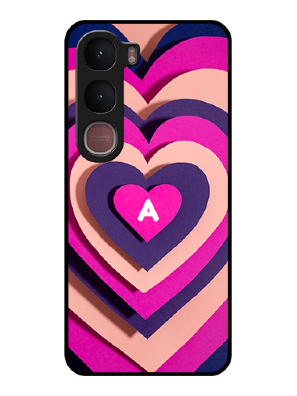 Custom Vivo Y31 5G Custom Glass Phone Case - Cute Heart Pattern Design