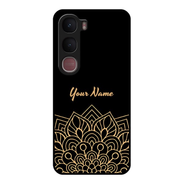 Vivo Y31 5G Custom Glass Phone Case - Golden Mandala Design
