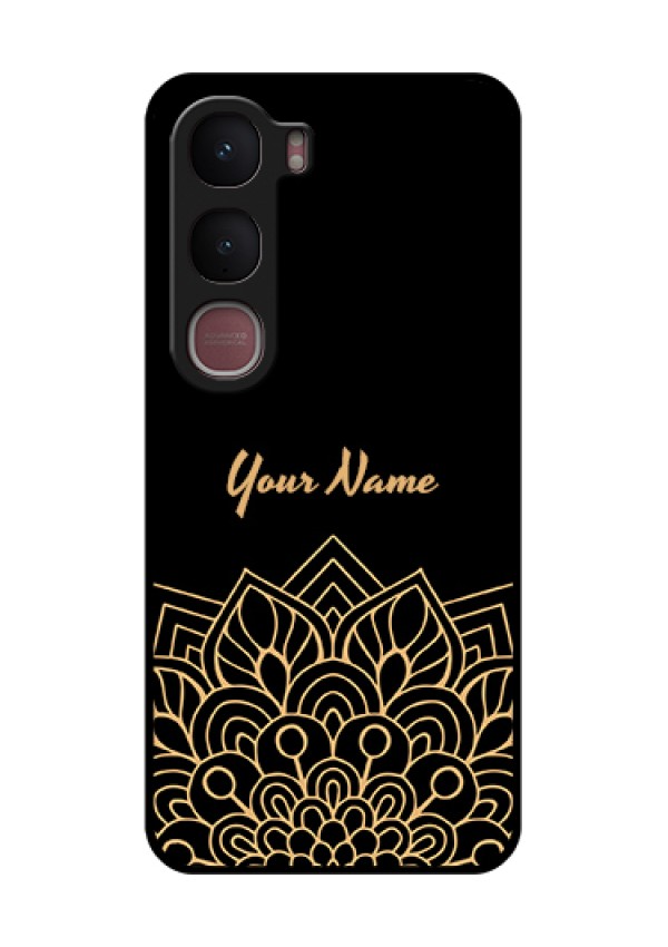 Vivo Y31 5G Custom Glass Phone Case - Golden Mandala Design