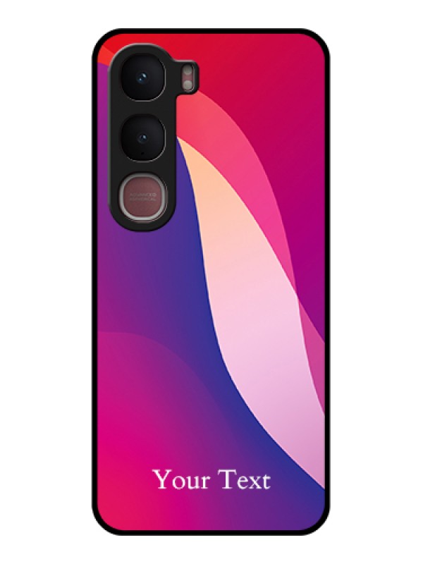 Custom Vivo Y31 5G Custom Glass Phone Case - Digital Abstract Overlap Design