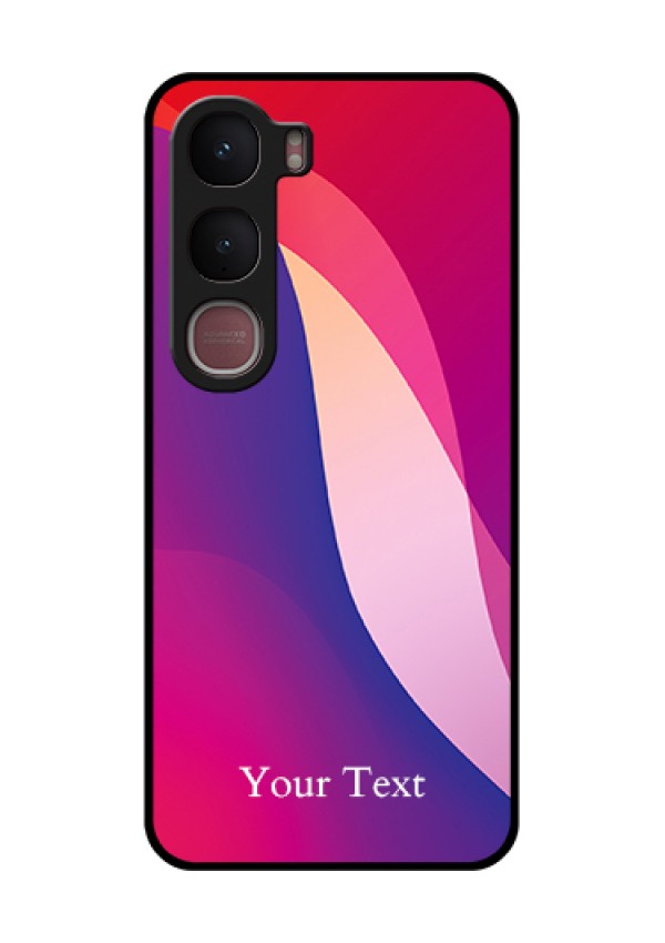 Vivo Y31 5G Custom Glass Phone Case - Digital Abstract Overlap Design