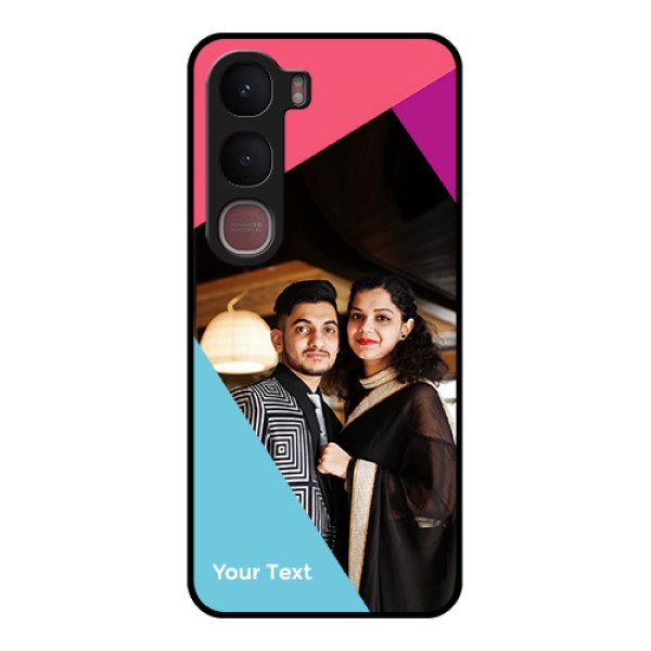 Vivo Y31 5G Custom Glass Phone Case - Stacked Triple Colour Design