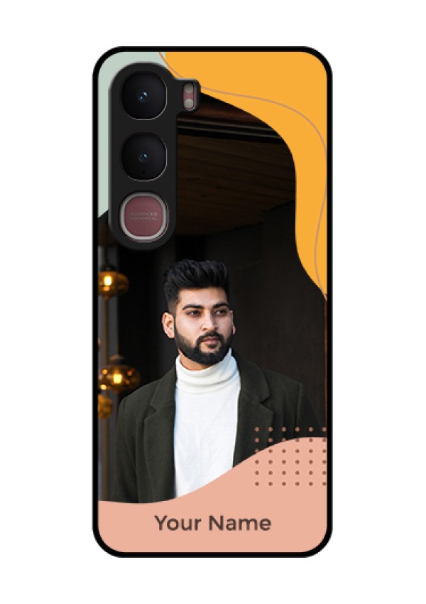 Vivo Y31 5G Custom Glass Phone Case - Tri - Coloured Overlay Design