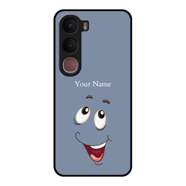 Vivo Y31 5G Custom Glass Phone Case - Laughing Cartoon Face Design