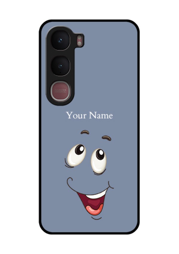 Vivo Y31 5G Custom Glass Phone Case - Laughing Cartoon Face Design