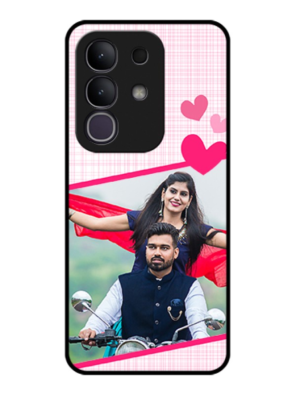 Custom Vivo Y31 Pro 5G Custom Glass Phone Case - Love Shape Heart Design