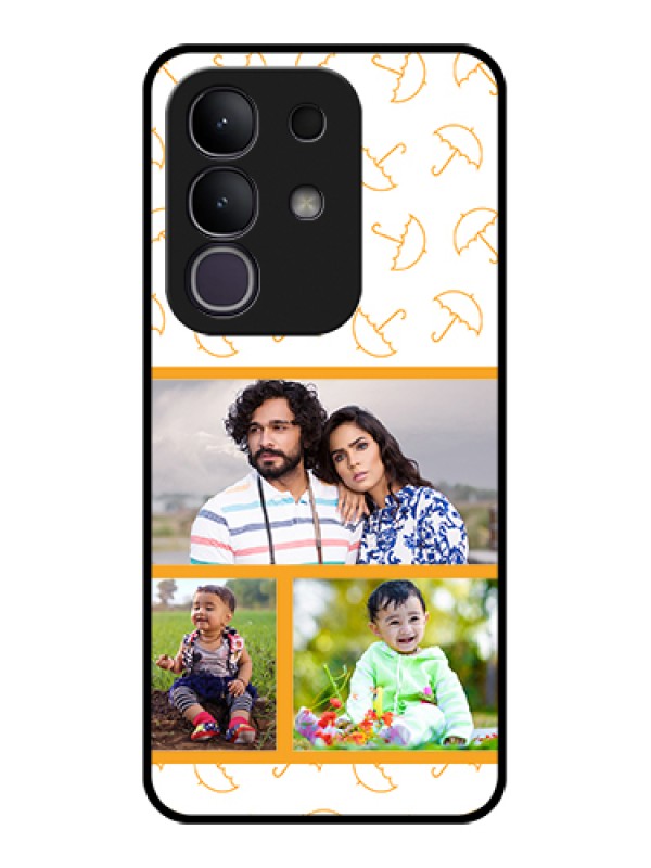 Custom Vivo Y31 Pro 5G Custom Glass Phone Case - Yellow Pattern Design