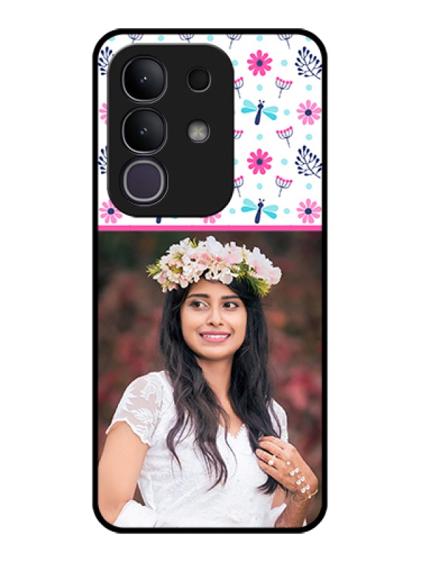 Custom Vivo Y31 Pro 5G Custom Glass Phone Case - Colorful Flower Design