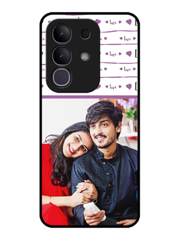 Custom Vivo Y31 Pro 5G Custom Glass Phone Case - Couples Heart Design